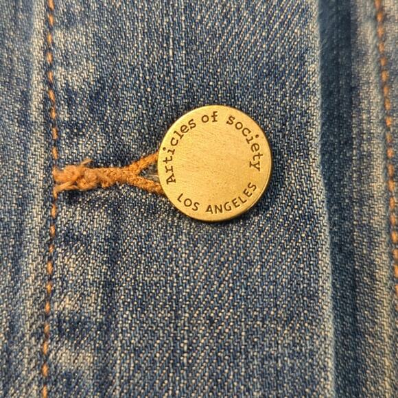 Articles of Society Los Angeles Denim 100% Jean Jacket Women's Size L - Picture 4 of 8
